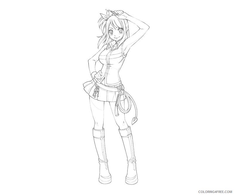 fairy tail coloring pages lucy coloring4free  coloring4free