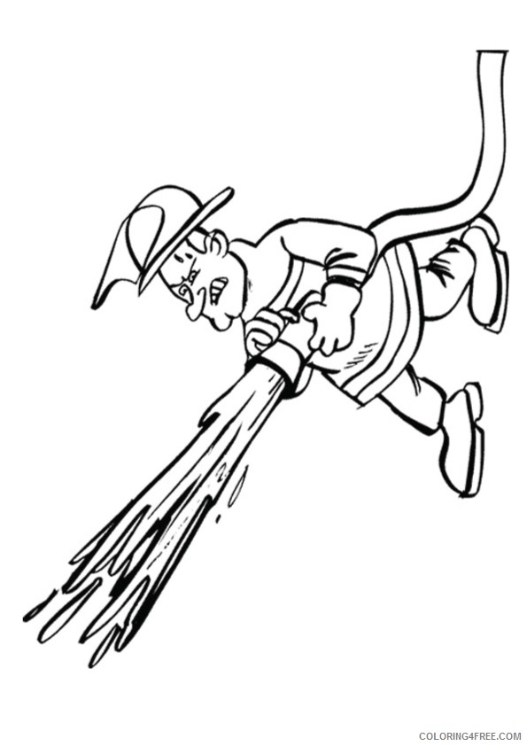 Fire Hose Coloring Page Sketch Coloring Page