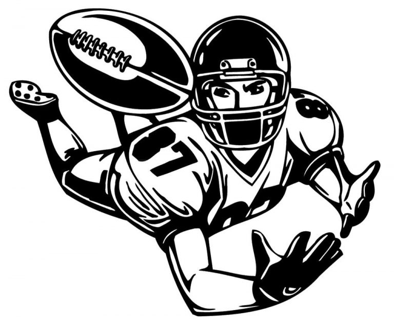 american football player coloring pages wide receiver Coloring4free ...