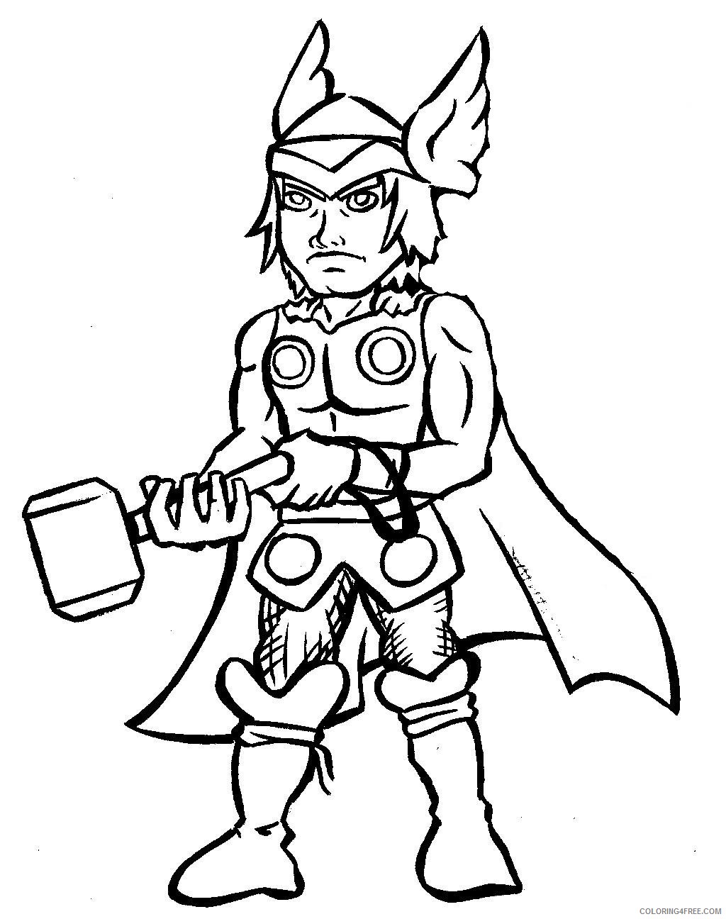free thor coloring pages for kids Coloring4free Coloring4Free com