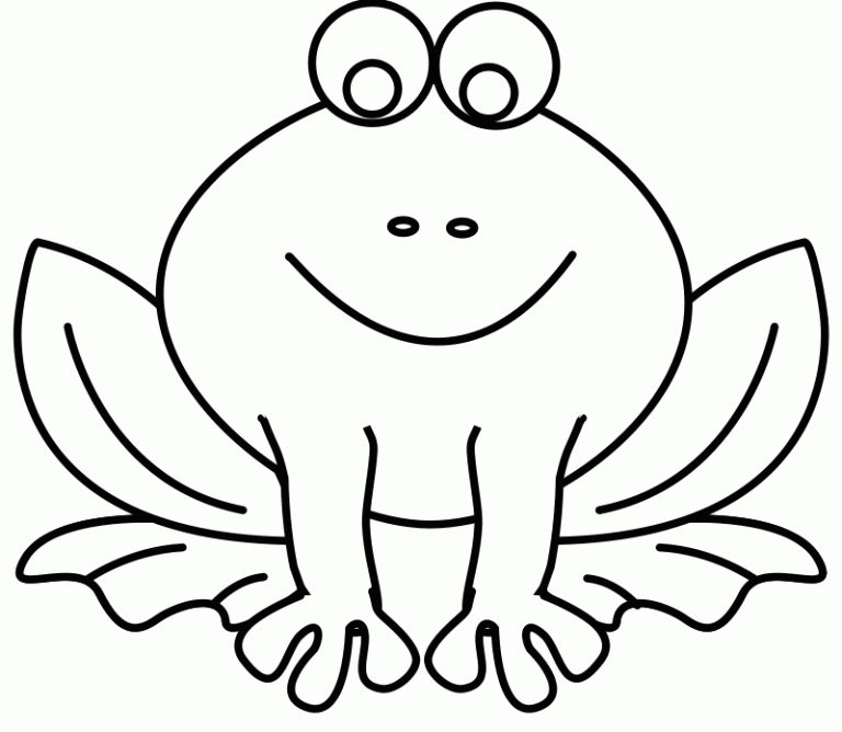 Black and White Frog Coloring Pages frog for Printable Coloring4free ...