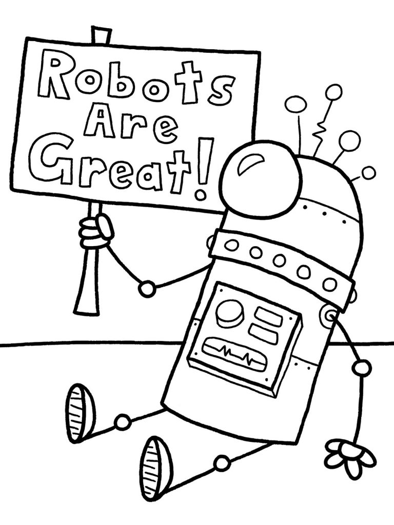 free robot coloring pages for boys Coloring4free - Coloring4Free.com