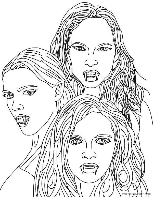 Girls Vampire Coloring Pages Coloring4free Coloring4free Com