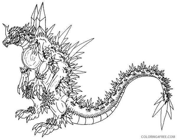 godzilla coloring pages free to print coloring4free