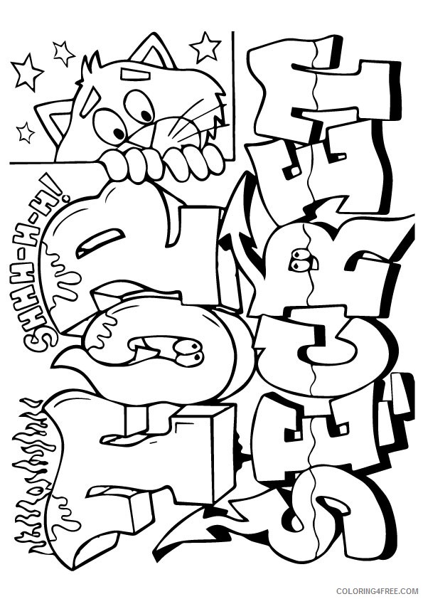 graffiti coloring pages top secret Coloring4free - Coloring4Free.com