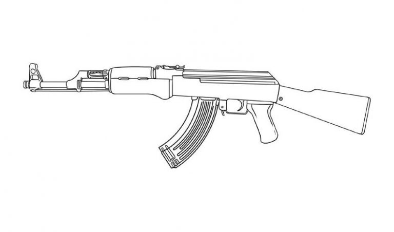 gun coloring pages pistol Coloring4free - Coloring4Free.com