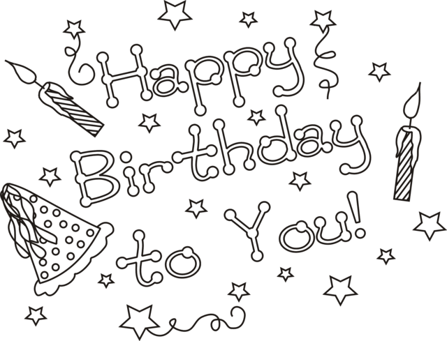 happy birthday coloring pages for boys with stars
