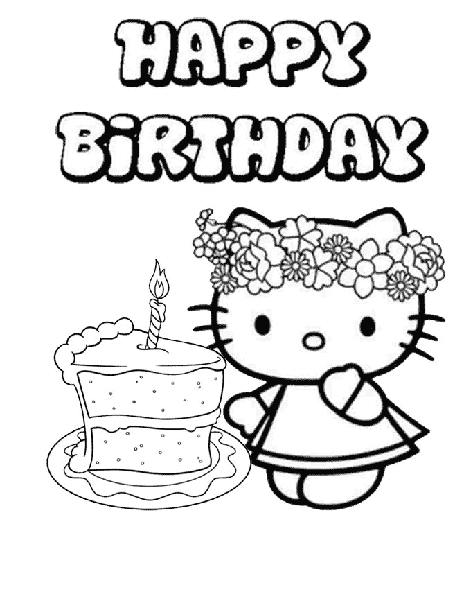 printable happy birthday coloring pages coloring4free