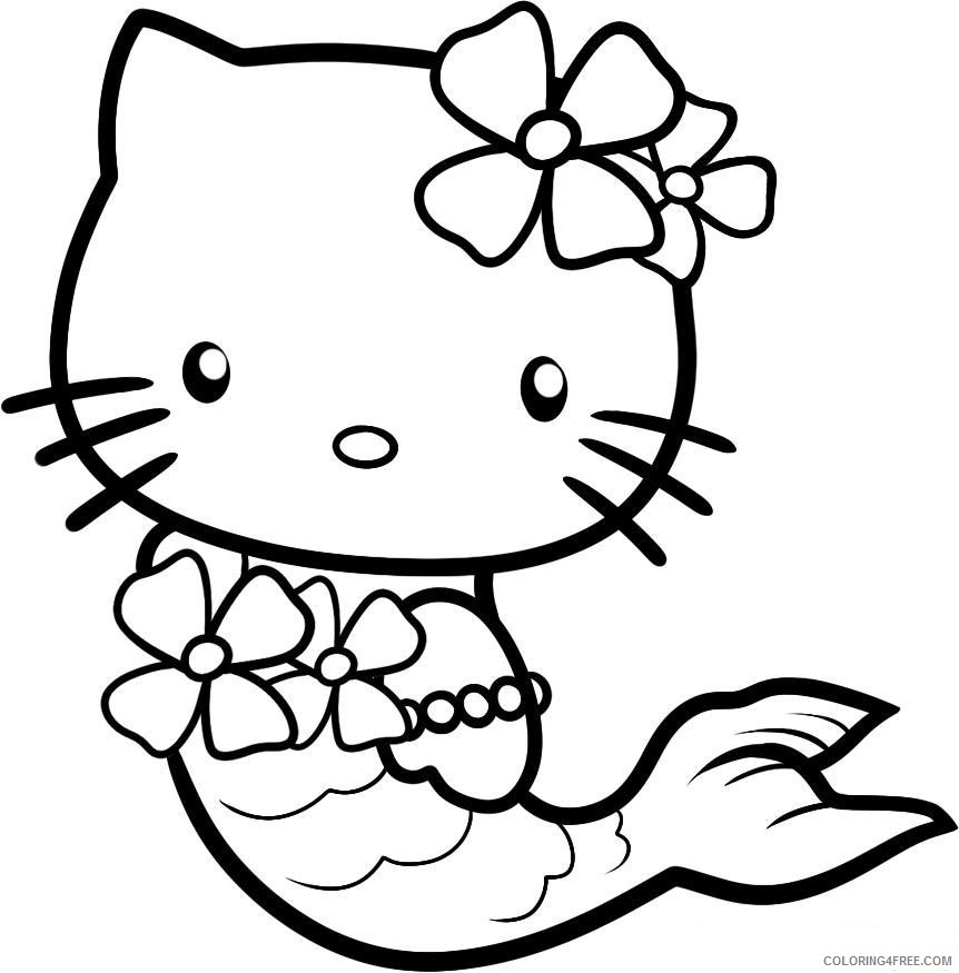 Download Hello Kitty Mermaid Coloring Pages Coloring4free Coloring4free Com