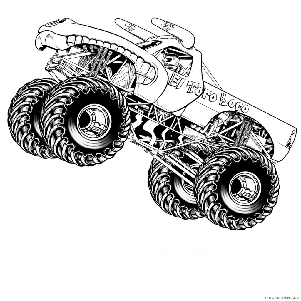 Download Iron Man Monster Truck Coloring Page