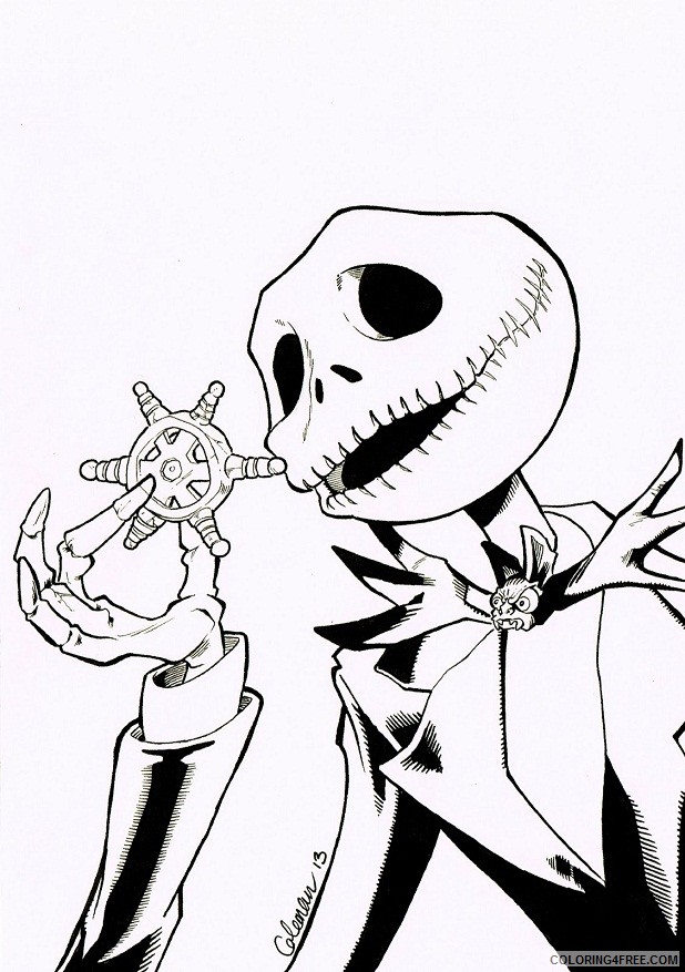 jack skellington nightmare before christmas coloring pages