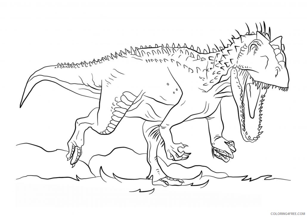 Jurassic Park Coloring Pages Indominus Rex Coloring4free