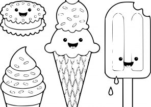 Kawaii Printable Ice Cream Coloring Pages - Printable Coloring Pages