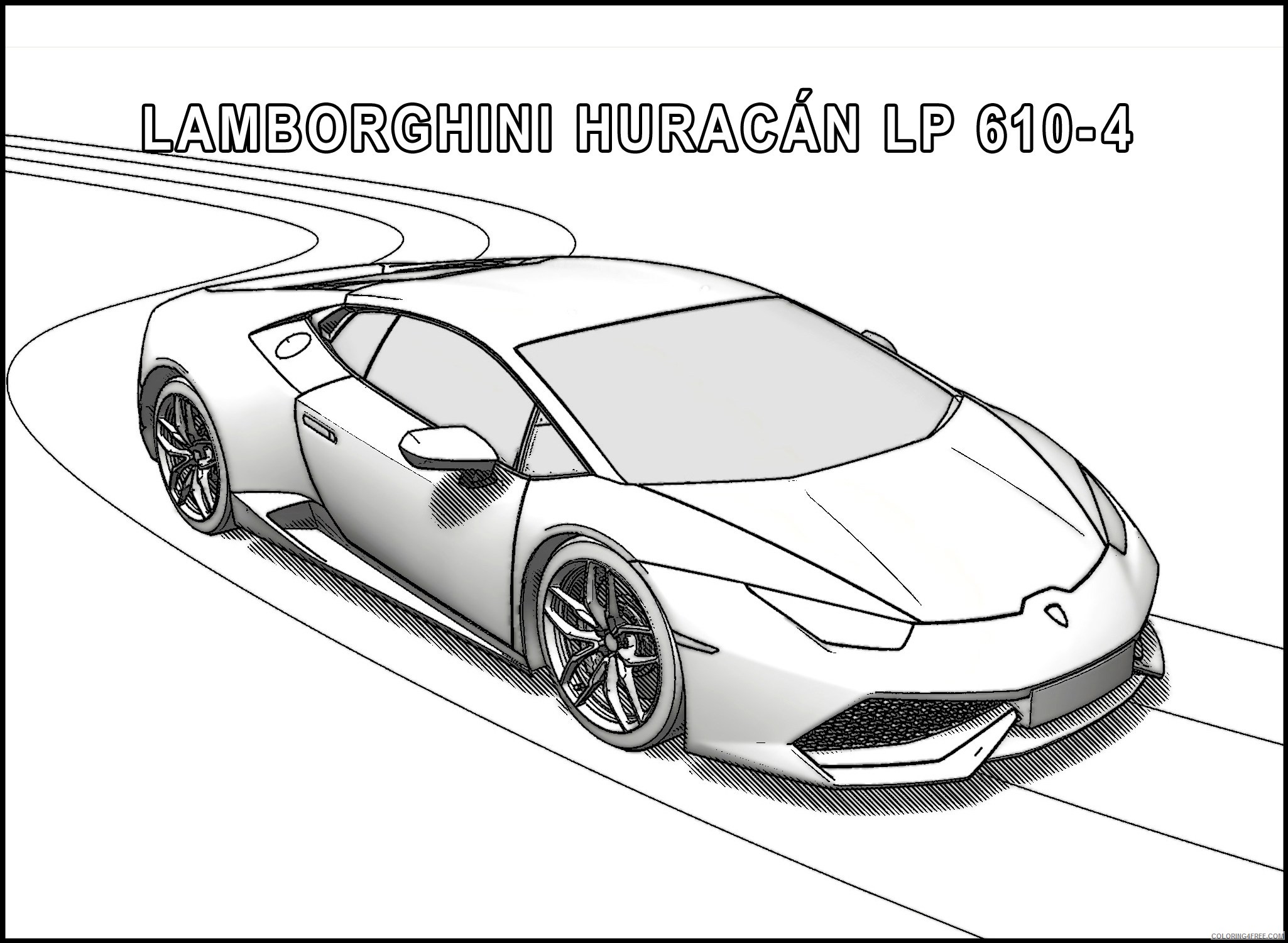 Lamborghini Coloring Pages Huracan Coloring4free Coloring4free Com