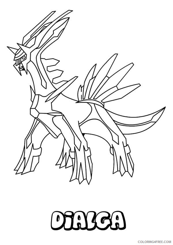 legendary pokemon coloring pages dialga Coloring4free