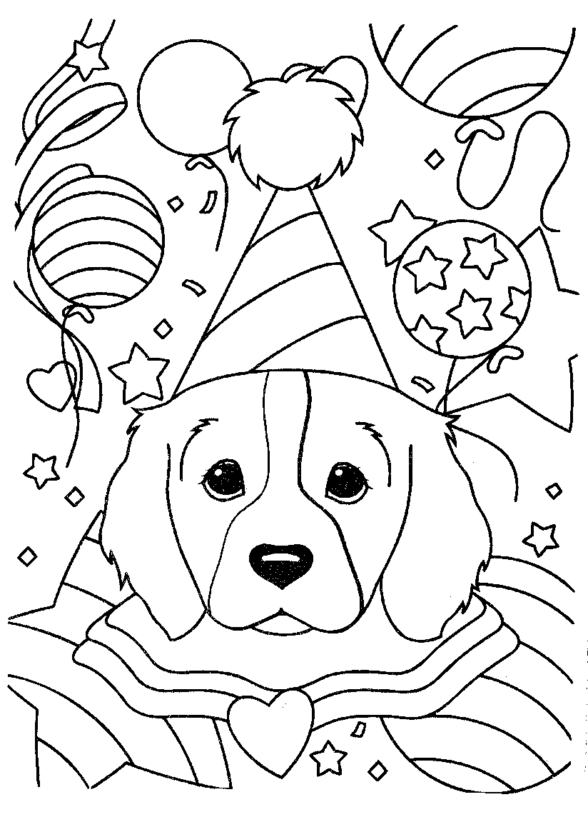 Lisa Frank Coloring Pages Puppy Birthday Party Coloring4free Coloring4free Com