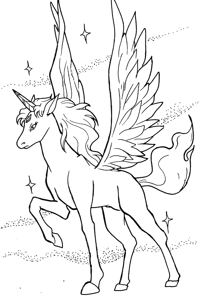 magic pegasus coloring pages to print Coloring4free