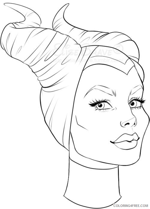 Maleficent Angelina Jolie Coloring Pages Coloring4free Coloring4free Com