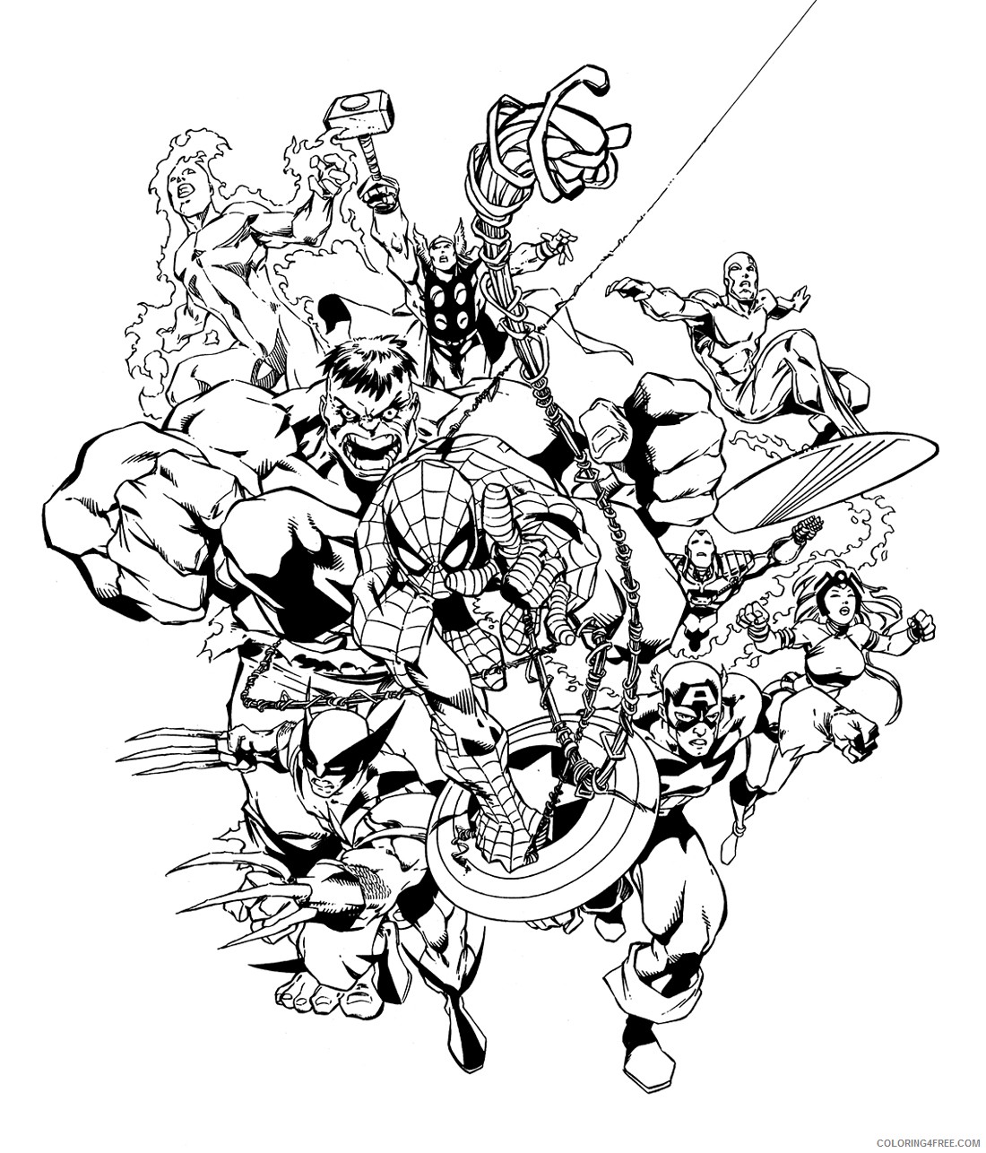 marvel coloring pages guardian of the galaxy Coloring4free