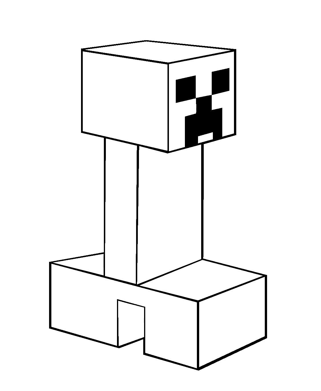 Minecraft Creeper Coloring Pages Coloring4free Coloring4free Com