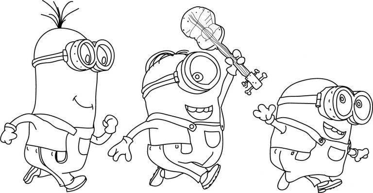 minions coloring pages for kids Coloring4free - Coloring4Free.com