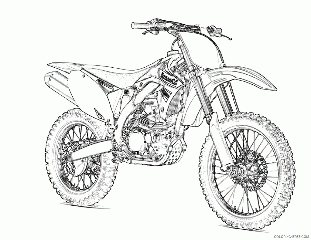 Motorcycle Coloring Pages Dirt Bike Motocross Coloring4free Coloring4free Com