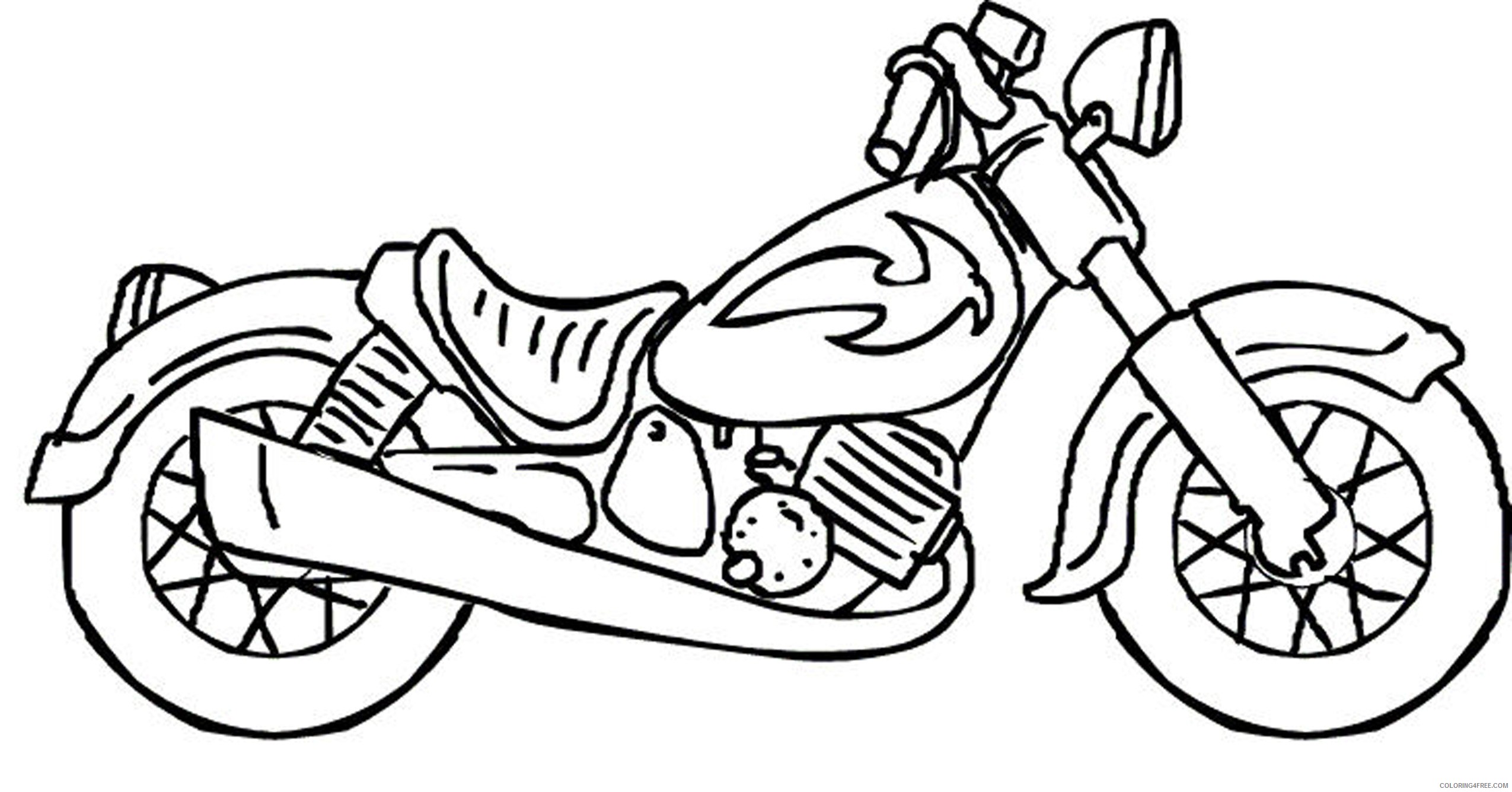Motorcycle Coloring Pages For Kids Coloring4free Coloring4free Com