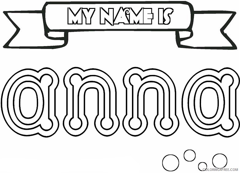 name coloring pages anna Coloring4free - Coloring4Free.com