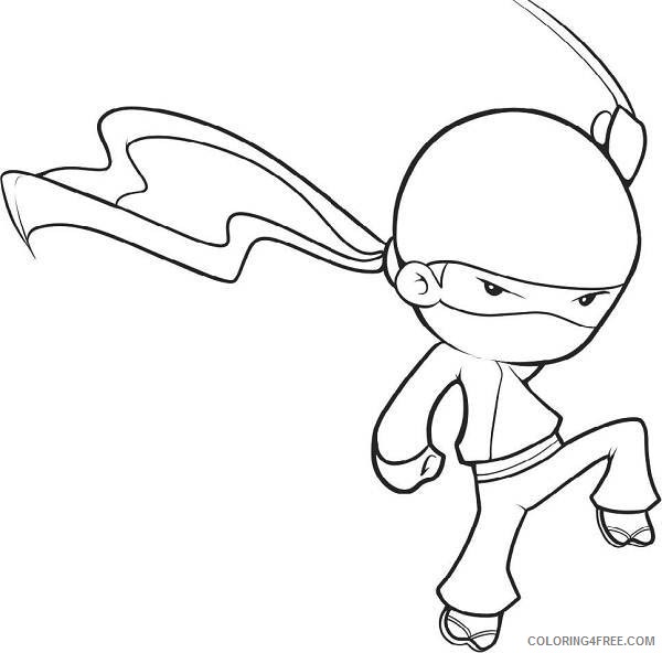 ninja coloring pages for kids coloring4free  coloring4free