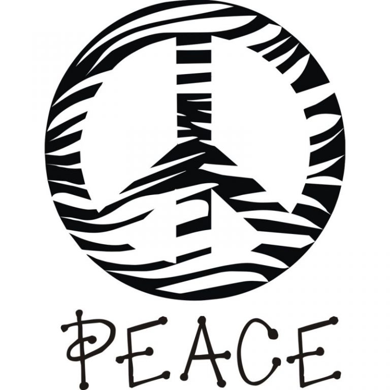 peace sign coloring pages hearts flowers stars Coloring4free ...