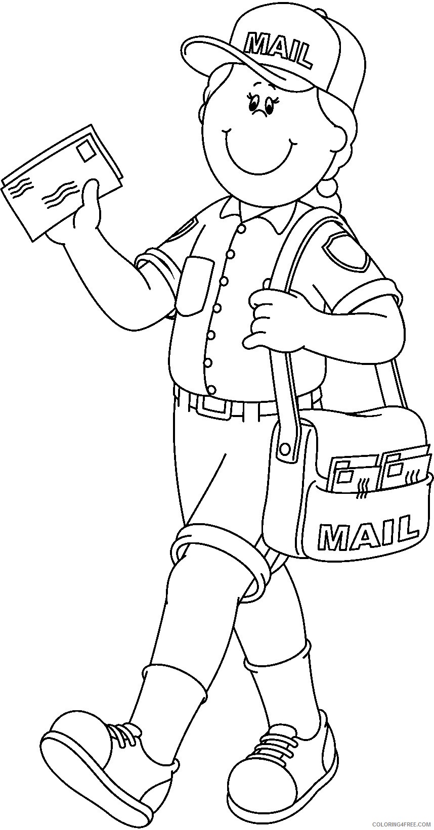 Post Office Coloring Pages For Kids Sketch Coloring Page