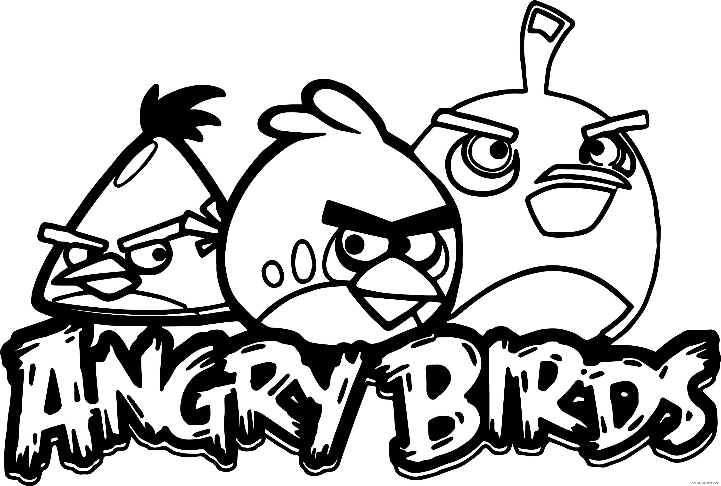Printable Angry Birds Coloring Pages For Kids Coloring4free Coloring4free Com