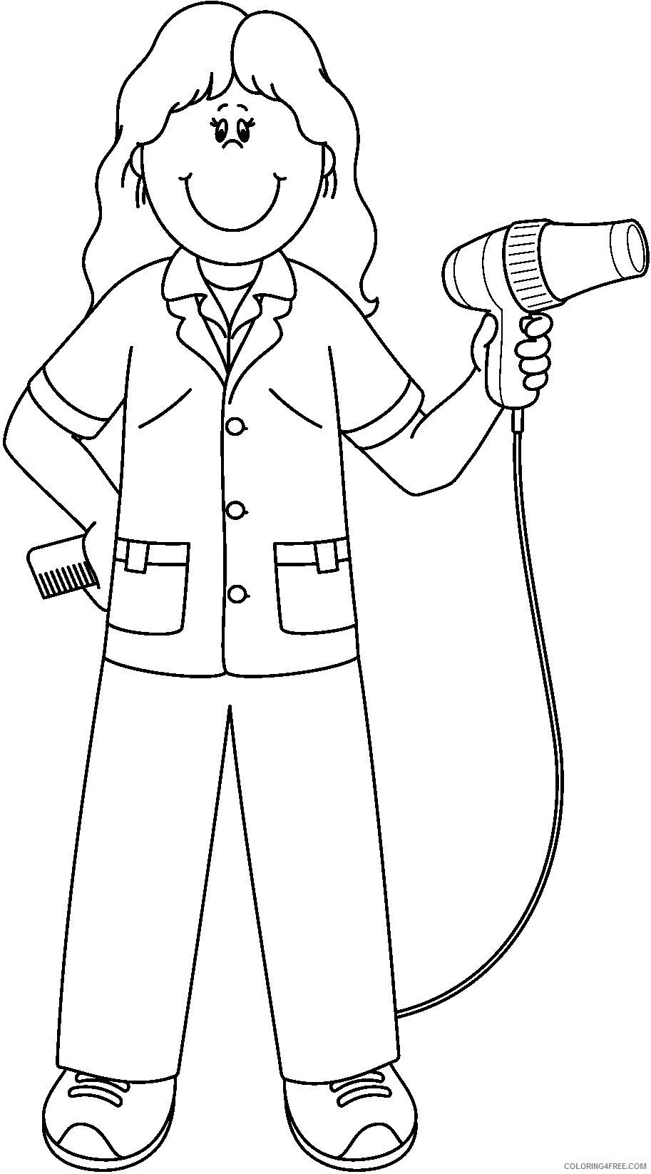 Printable Community Helpers Coloring Pages For Kids Coloring4free Coloring4free Com