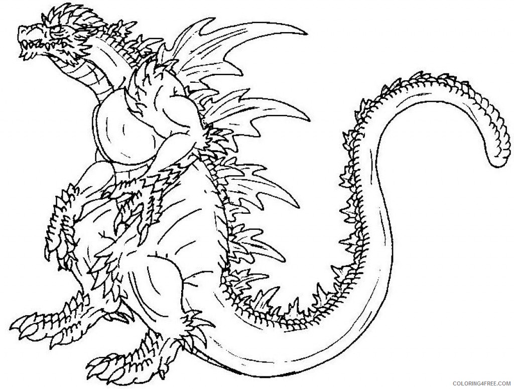 Printable Godzilla Coloring Pages Coloring4free Coloring4free Com