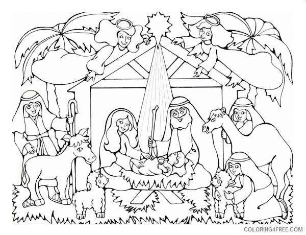Printable Nativity Coloring Pages Coloring4free Coloring4free Com