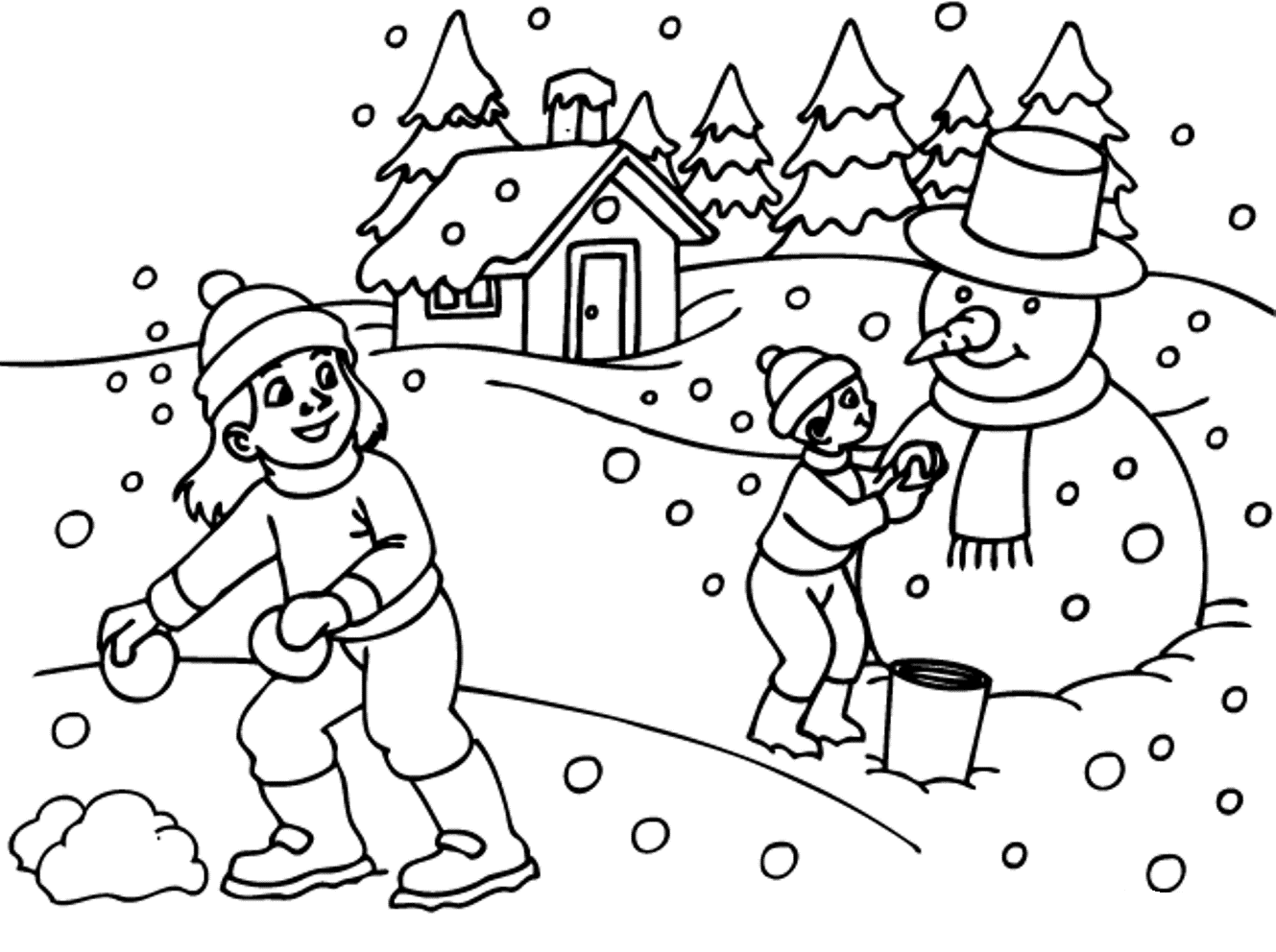 Printable Winter Coloring Pages For Kids Coloring4free Coloring4Free