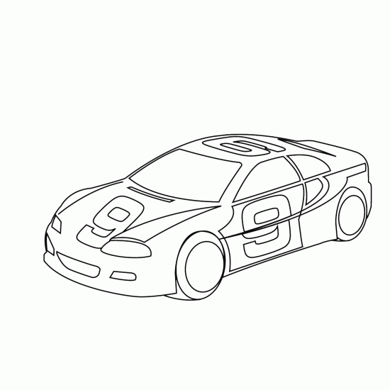race car coloring pages nascar number 9 Coloring4free - Coloring4Free.com