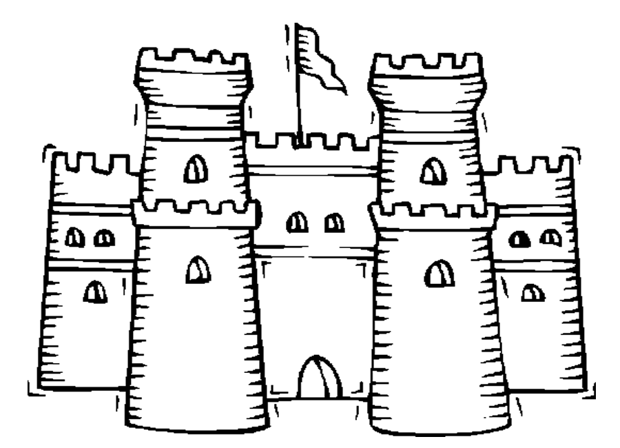 Sand Castle Coloring Pages Coloring4free Coloring4free Com
