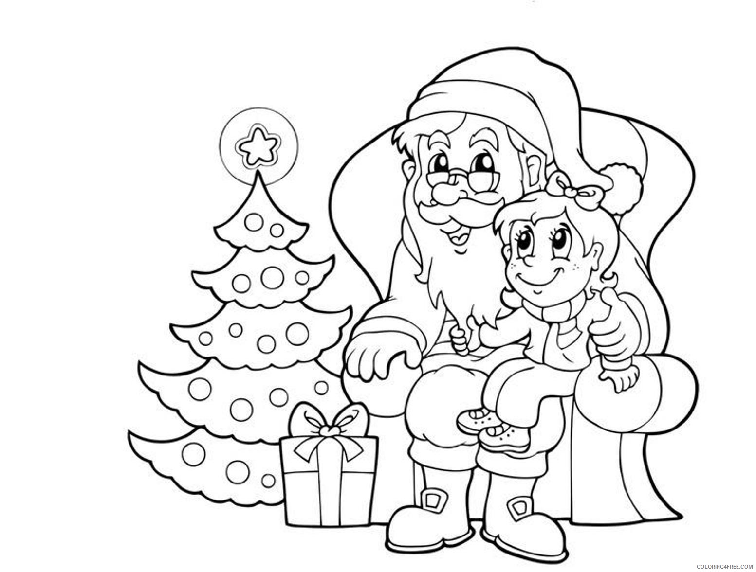 santa claus coloring pages storytelling to kids Coloring4free ...