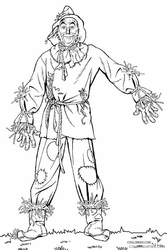 Scarecrow Wizard Of Oz Coloring Pages Printable Coloring4free Coloring4free Com