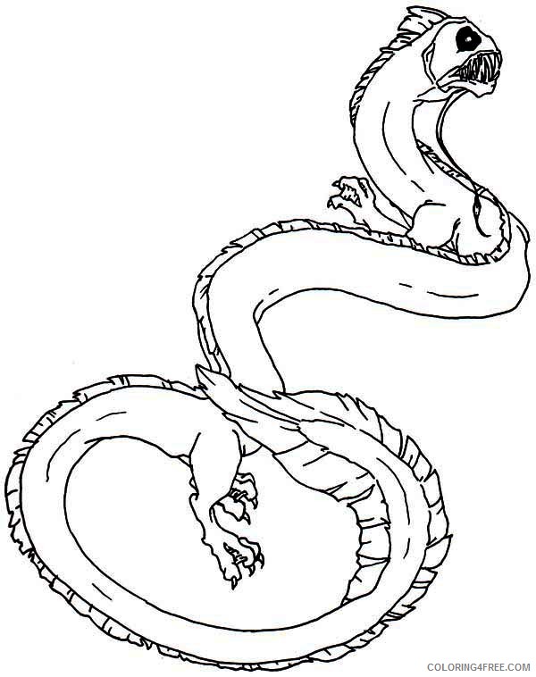sea monster coloring pages coloring4free  coloring4free