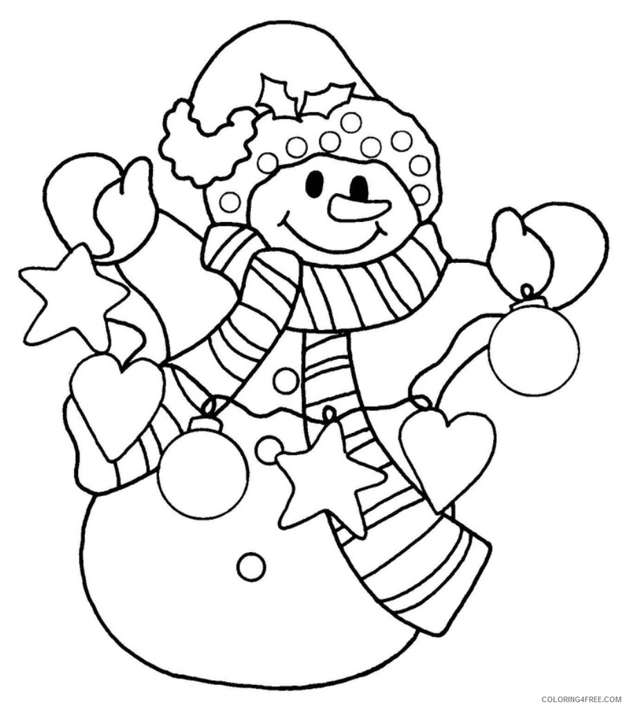 Snowman Coloring Pages To Print Coloring4free Coloring4Free