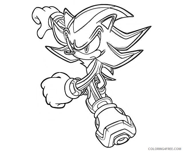 Sonic Boom Coloring Pages Shadow The Hedgehog Coloring4free Coloring4free Com