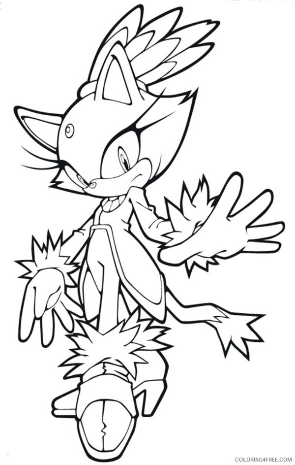 sonic coloring pages blaze the cat Coloring4free - Coloring4Free.com
