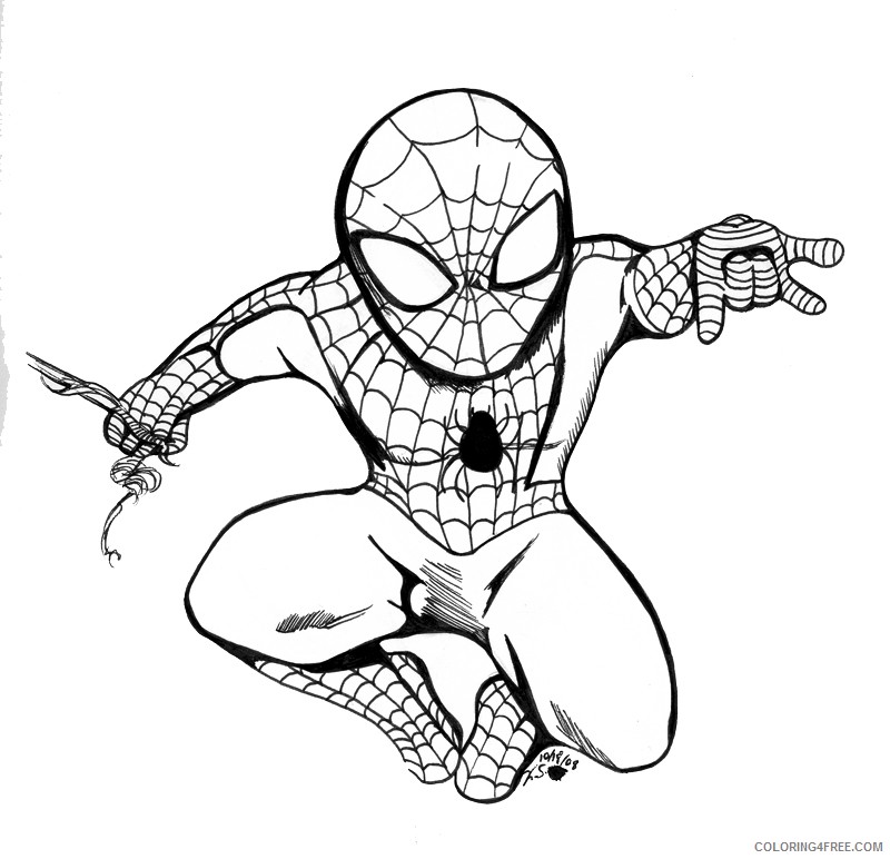 Spiderman Coloring Pages Chibi Coloring4free Coloring4free Com