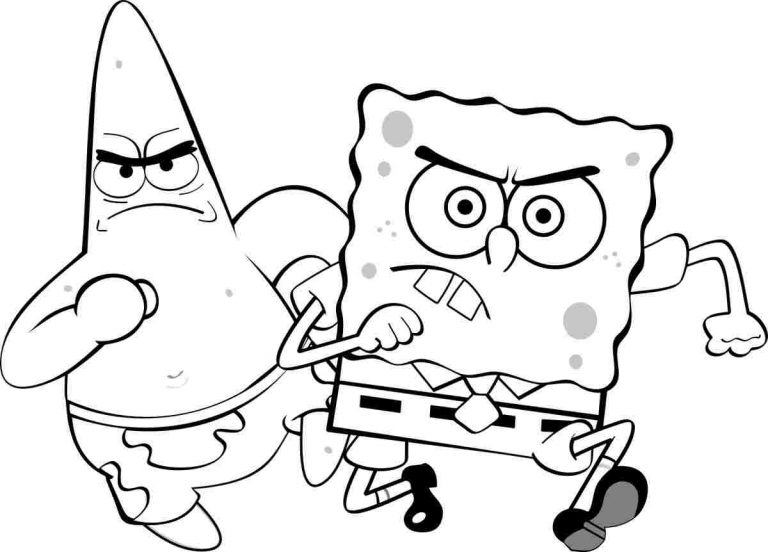 spongebob squarepants coloring pages birthday Coloring4free