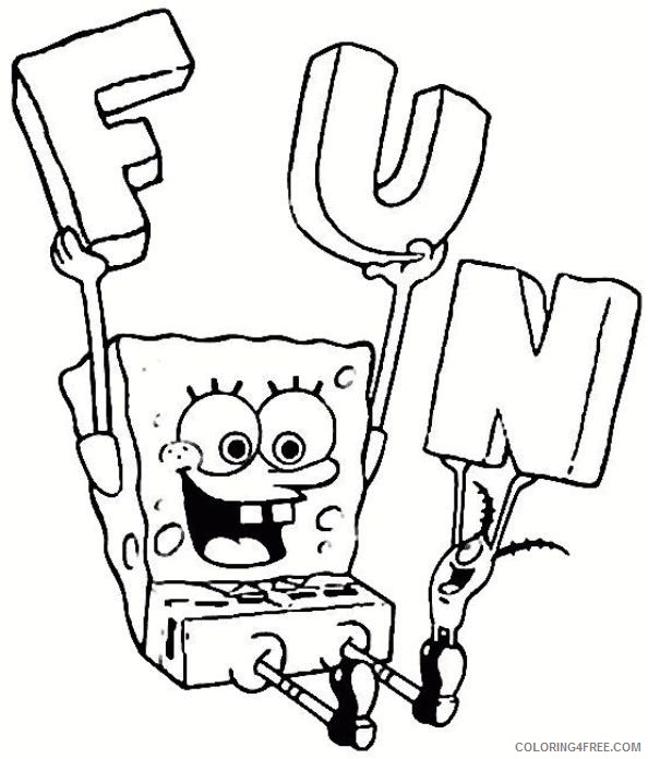 Spongebob Squarepants Coloring Pages Fun With Plankton