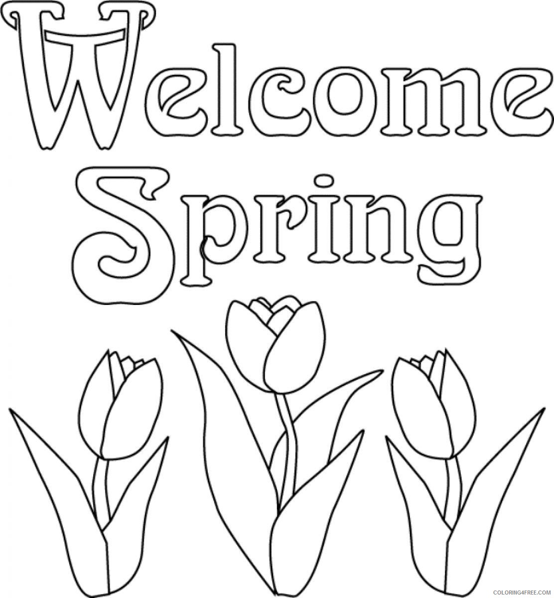 spring coloring pages welcome spring Coloring20free   Coloring20Free.com