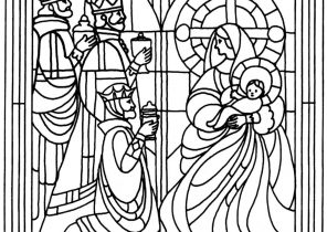 Stained Glass Coloring Pages Coloring4free Com