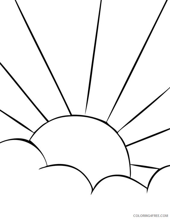 Sun Coloring Pages Sunshine Coloring4free Coloring4free Com